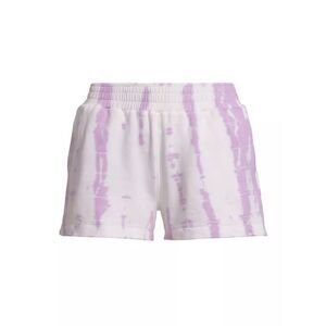 Monrow Supersoft Fleece Painter Tie Dye Ex-Boyfriend Shorts Size Small Neon Viol